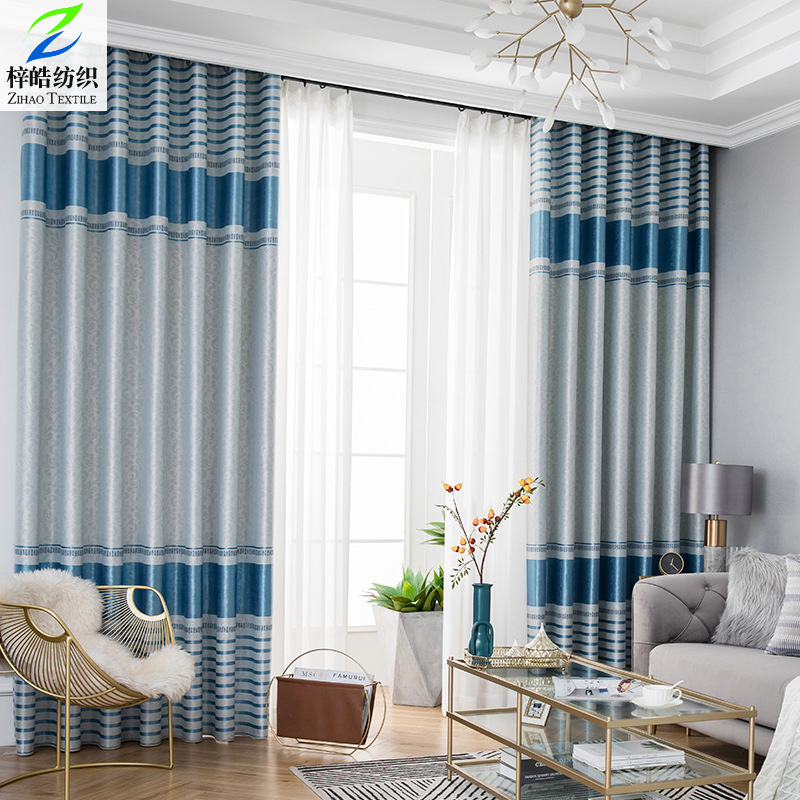 厂家直销工程布阳十条压花黑丝遮光布 提供一件代发 支持外贸打样