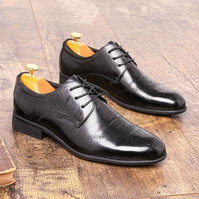2020 Autumn New Top Layer Cowhide Casual Men's Shoes Formal Wear Business Casual Lace up Men's Leather Low Top Men's Shoes