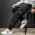 Lianxu Men's Clothing | 2021 Spring and Summer New Multi-Pocket Cargo Pants Men's Large Size Micro-Beam Feet Loose Men's Overalls