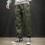 Lianxu Men's Clothing | 2021 Spring and Summer New Multi-Pocket Cargo Pants Men's Large Size Micro-Beam Feet Loose Men's Overalls