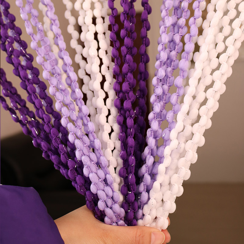 装饰隔断美容院客厅屏风挂帘短款 豆豆帘线帘子公主卧室装饰门帘