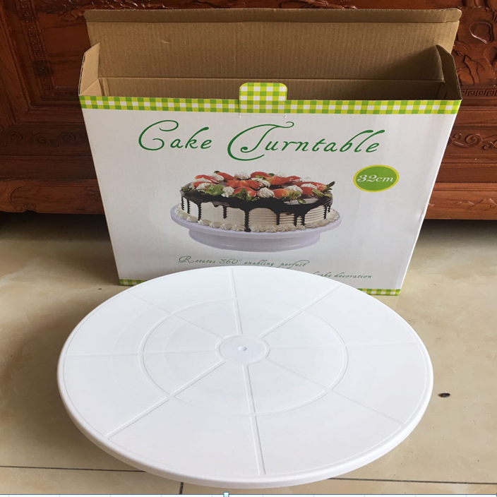 32CM裱花工具 塑料裱花台 蛋糕转台 旋转转盘 奶油裱花模具