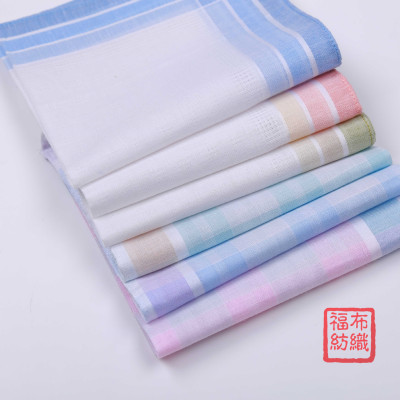 29 * 29cm Pure Cotton Minimalist Well Grid Small Handkerchief Satin Colored Woven Handkerchief Saliva Towel Can Be Customized