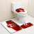 Amazon Hot Sale Christmas Gift Toilet Mat Three-Piece Foot Mat Customized Bathroom Non-Slip Mat Digital Printed Mat