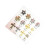 Mountain Butterfly Nail Ornament Rock Crocheted Metal Alloy Nail Jewelry Factory Direct Sales Hexagonal Gold and Silver