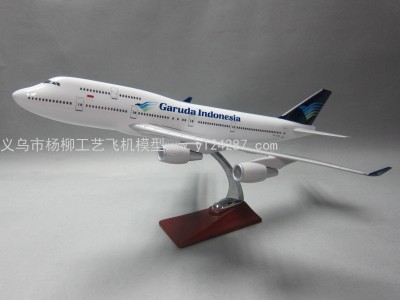 Aircraft Model (47cm Indonesia Galuda Airlines B747-400) Abs Synthetic Plastic Fat Aircraft Model