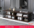 2021 New Simple Light Luxury TV Cabinet Imitation Marble Grain Wood Three-Layer TV Cabinet Mh19mh20