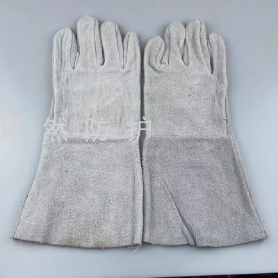 Long Welding Gloves Welder Welding Mechanical Reinforcement Durable High Temperature Resistant Thermal Insulation Gloves
