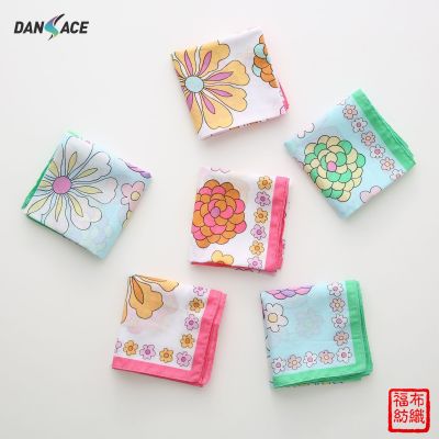 40cm New High-End Cotton Women's Pastoral Style Printed Handkerchief Combed Cotton Women's Printed Handkerchief Handkerchief