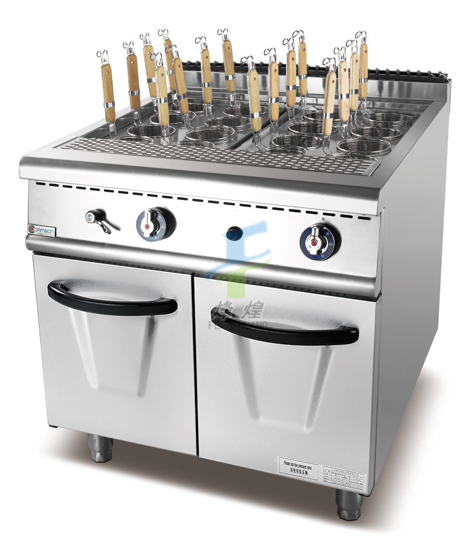 ZH-RM-16燃气煮面炉连柜座商用16头多功能麻辣烫冒菜汤粉机器