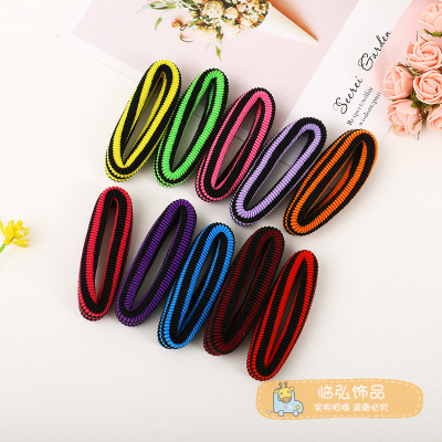 Thickened Hair Rubber Band Hair Band Simple Dark Color Korean Head Rope Tie-up Hair Leather Cover Female Belt Tire Hair Rope Headdress
