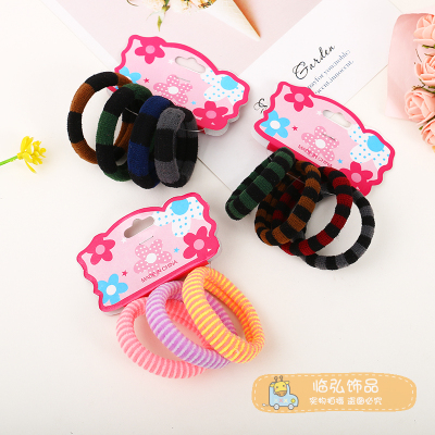Korean Style Color Matching Rubber Band High Elastic Hair Tie Ponytail Hair Rope Color Women's Headdress Flower Sweet Fashion Basic Course