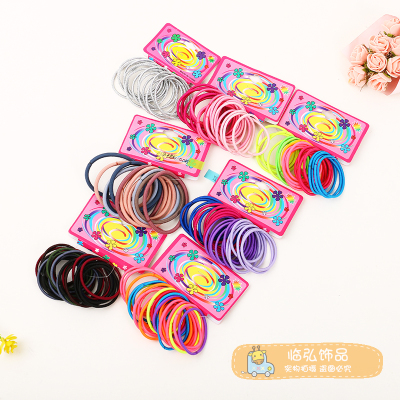 Korean Korean Style Candy Color Color Tie Hair Little Hair Ring Rubber Band Hair Rope Original Hair Accessories Sweet Cute