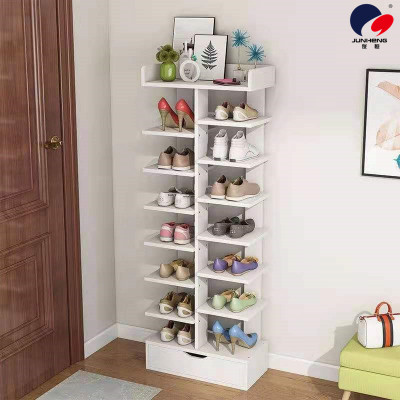 Shoe Rack Multi-Layer Household Economical Space-Saving Simulation Wooden Shoe Rack Simple Door Small Shoes Shelf Dormitory Storage Rack