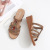 Bohemian Woven Sandals Women's Summer Outer Wear Flat Soft Bottom Wedge Comfortable and Non-Slip Young Mother Sandals