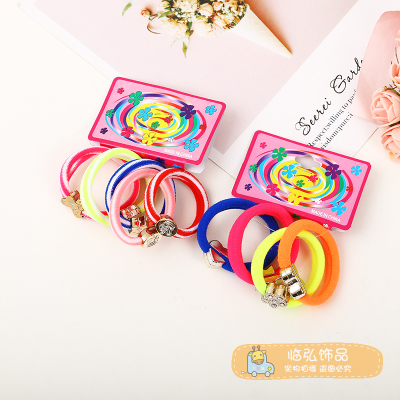 Korean Children's Baby Does Not Hurt Hair Small Rubber Band Hairband for Tying up Hair Girls High Elasticity Colored Headband Female Hair Accessories