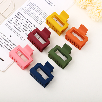 Girly Temperamental Versatile Multi-Color Hair Claw Back Head Hair Clip Korean Internet-Famous and Vintage Simple Hollow Square Grip
