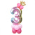 Rainbow Gradient Color Aluminum Foil Balloon Baby Happy Birthday Party Wedding Decoration Rainbow Color 32-Inch Number