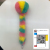 Factory Direct Sales Rainbow Hair Ball with Rainbow Fabric Ballpoint Pen Creative Innovative Design Style Unique Learning Use