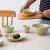 Green Plum Blossom Japanese Cherry Blossom Ceramic Tableware Household Rice Bowl Noodle Bowl Large Soup Bowl Dish Platter Plate