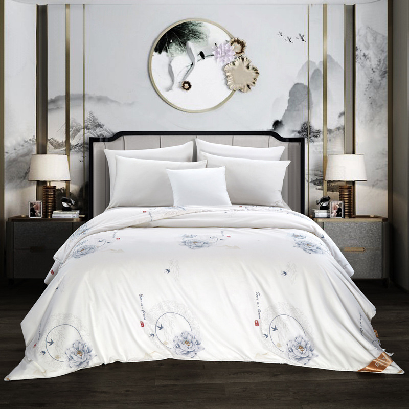 纯棉手工蚕丝被全棉双宫桑蚕丝被春秋冬加厚被子母被厂家批发团购