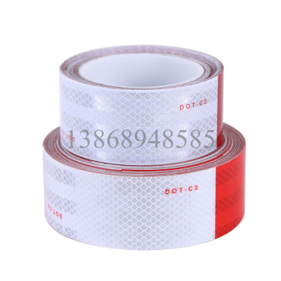 Reflective Body Sticker Truck Reflective Stickers Red and White Reflective Logo Road Warning Label Annual Inspection Reflective Stickers