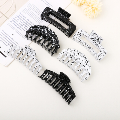 INS Popular Splash Ink Grip Simple All-Match Design Sense Hair Claw Back Head Clips Hairpin Shark Clip Hair Accessories