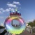 Rainbow Crown Rainbow Wings Swim Ring Thickened PVC Inflatable Sequins Water Wing Adult Children Net Red Life Buoy