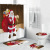 Cross-Border E-Commerce Supply Santa Claus Shower Curtain 3D Digital Printing Waterproof Shower Curtain Bathroom Mats