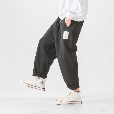 Forn3 Japanese-Style Retro Casual Pants Men's Loose Autumn New Harem Pants Basic Style Running Volume Trendy Cargo Pants