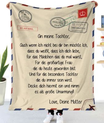 INS Popular German French Dutch Spanish Italian Envelope Letter Letter Flannel Blanket
