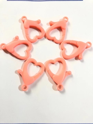 Heart-Shaped Plastic Lobster Clasp