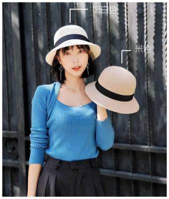 Early Spring Hat Female Korean Fashion Spring and Autumn Fashion Bucket Hat Female Small Brim All-Matching Sun Hat Spring Summer Sun Hat