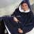 Hot Cold-Proof Warm Hoodie Pullover Hooded Fleece-Lined Lazy Cold-Proof TV Blanket Pajamas Lazy Pullover