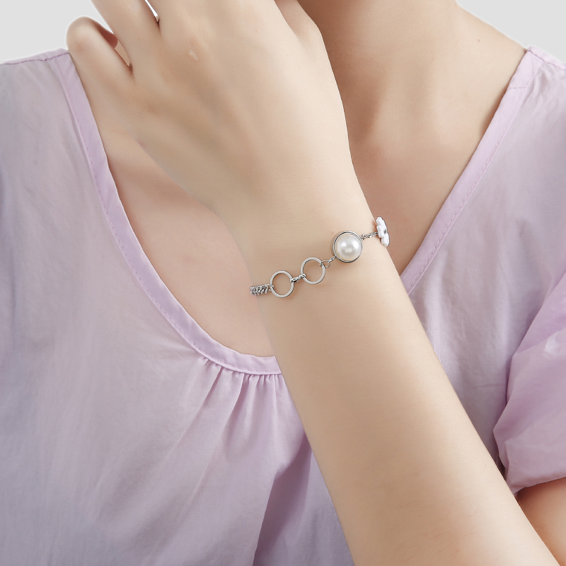 韩风ins复古气质小众设计百搭链条珍珠手环简约设计手链手镯女
