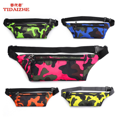 Multi-Functional Waist Bag Men's Camouflage Exercise Running Clothes Mobile Phone Belt Bag Female Small Work Site Waterproof and Hard-Wearing