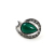 European and American Retro Court Ethnic Style Imitation Thai Silver Diamond Emerald Decorative Ring Female Water Drop Creative Shape Ring