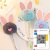 South Korea Creative Cute Rabbit Style Plush Gel Pen Girl Heart Black Signature Pen Rabbit Ears Student Ball Pen