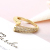 European and American Internet Hot Fashion Personalized Ring Metal Full Diamond Element Micro-Inlaid Opening Index Finger Ring Female Creative Wholesale