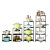 Corner Sink Rack Corner Shelf Kitchen Pot Rack Multi-Layer Table Top Spice Rack Cookware Storage Rack