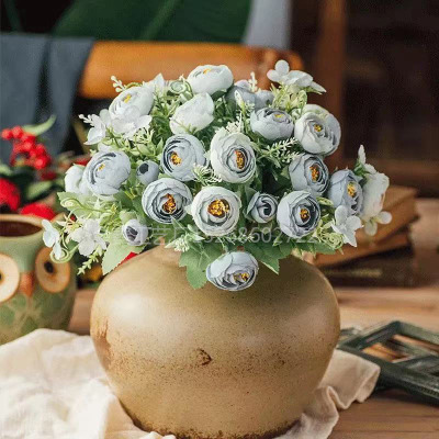 Multicolor Tea Roses vases for home decoration accessories fake daisy plastic flower wedding decorative Artificial flowe
