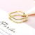 Small Square Ring Open Ring Female Fashion Exquisite Light Luxury Minority Design Square High Sense Ring Double-Layer Simplicity