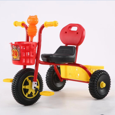Children's Tricycle Bicycle Blow Molding Tire Load-Bearing 20 Male Belt Bicycle Basket with Backrest Customizable Small Three Wheels