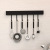 Punch-Free Stainless Steel Kitchen Storage Rack Wall-Mounted Hook Rack Moving Hook Row Hook Hanging Rod Storage Rack