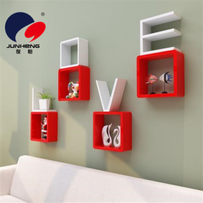 Decorative Plaid Loove Shelf Creative Letters Storage Rack Bedroom Bedside Wall Hanging Storage Rack