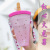 Summer Simplicity Korean Creative Water Cup Silicone Watermelon Strap Straw Cold Drink Plastic Water Cup