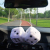 Plush Dice Pendant Plush Hot Stamping Dot Square Retro Car Rearview Mirror Pendant Fuzzy Color