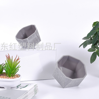 Melamine Flowerpot Plastic Flowerpot Artificial Flower Flowerpot Vase Imitation Porcelain Flowerpot Marbled Effect Y119tpy