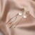 Korean Style Cool Style Long Letter D Earrings Female 925 Silver Needle New Trendy Temperament Opal Tassel Earrings