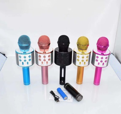 New Home Karaoke 858 Wireless Microphone Bluetooth Microphone Audio